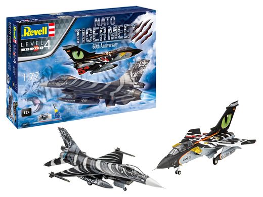 Сборная модель 1/72 Tornado и F-16 NATO Tiger Meet 60th Anniversary Gift Set Revell 05671