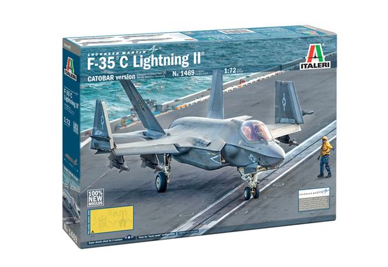 Сборная модель 1/72 самолет F-35C Lightning II ''CATOBAR version'' Italeri 1469