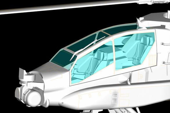 Сборная модель вертолета 1/72 AH-64 Apache Hobby Boss 87218