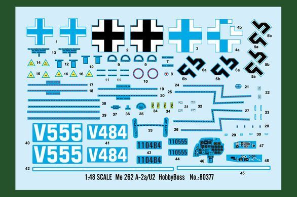 Збірна модель 1:48 літак Me 262 A-2a/U2 Hobby Boss 80377