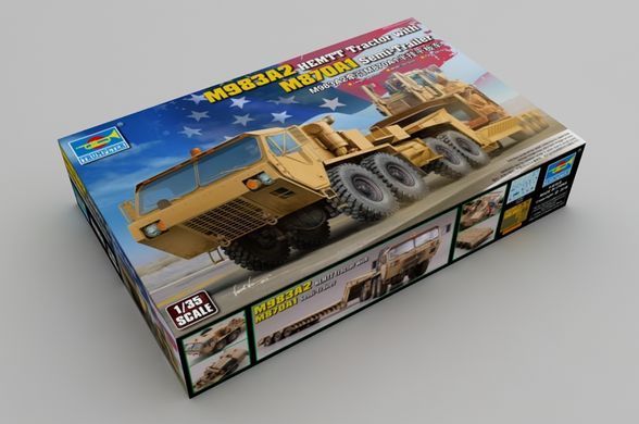 Збірна модель 1:35 тягач M983A2 HEMTT Tractor with M870A1 Semi-Trailer Trumpeter 01055