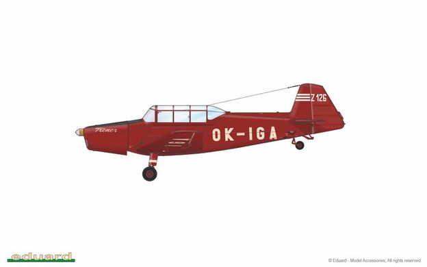 Збірна модель 1/48 гвинтовий літак Z-126 Trenér ProfiPACK Edition Eduard 82181