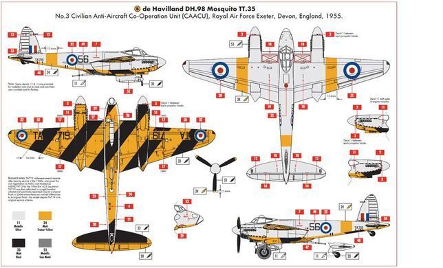 Збірна модель 1:72 літак de Havilland Mosquito B.XVI / B.35 / TT.35 Airfix A04070