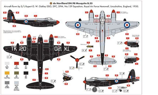 Збірна модель 1:72 літак de Havilland Mosquito B.XVI / B.35 / TT.35 Airfix A04070
