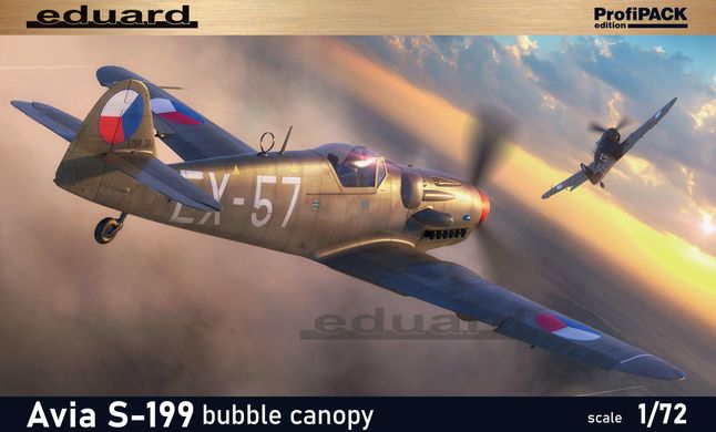 Збірна модель 1/72 літак Avia S-199 bubble canopy ProfiPack edition Eduard 70151