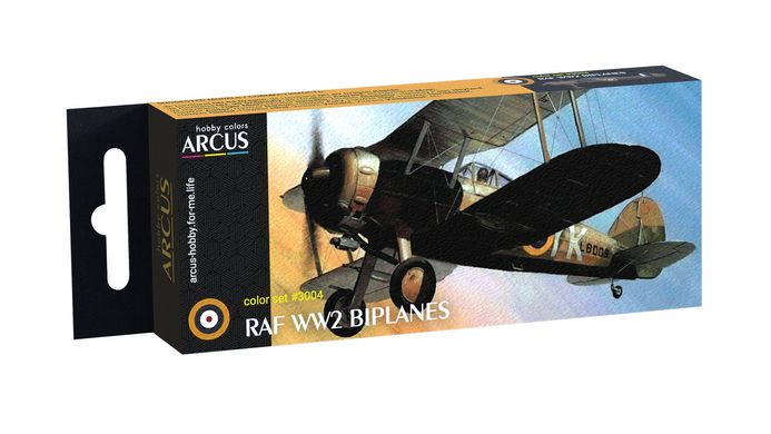 Набор эмалевых красок RAF WW2 Biplanes Arcus 3004