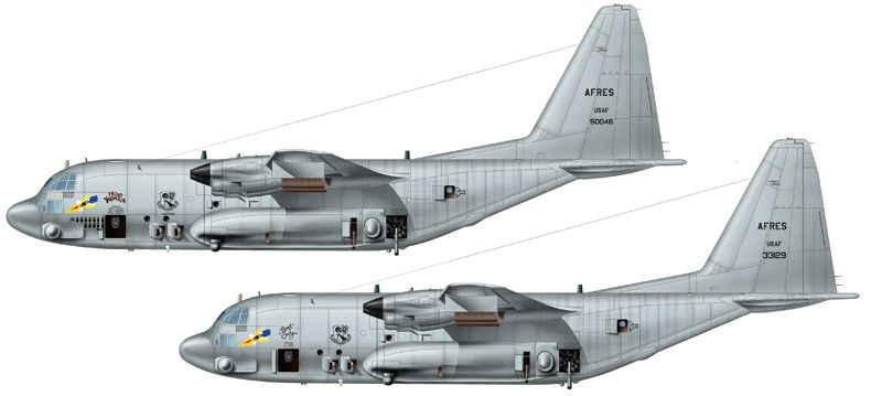 Assembled model 1/72 aircraft Lockheed Martin AC-130H "Spectre" Italeri 1310