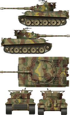 Сборная модель 1/35 танк Японская императорская армия Tiger I с фигуркой командира из смолы Border Model BT-0