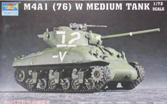 Assembled model 1/72 tank M4A1 (76) W Tank Trumpeter 07222