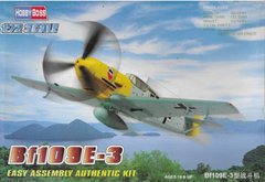 Збірна модель 1/72 літак Bf109E-3 Easy Assembly HobbyBoss 80253