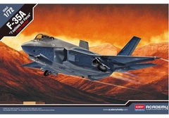 Assembled model 1/72 aircraft F-35A Lightning II "7 nations Air Force" Academy 12561