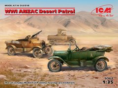 Prefab models 1/35 "Desert Patrol" ANZAC (Model T LCP, Utility, Touring) ICM DS3510