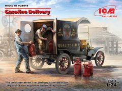 Prefab model 1/24 Gasoline delivery, delivery van Model T 1912 with American loaders I