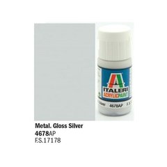 Акриловая краска-металлик серебро MG Silver 20ml Italeri 4678