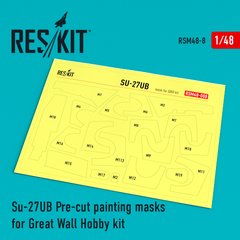 Precut Su-27UB Paint Masks for Great Wall Hobby (1/48) Reskit RSM48-000, Out of stock