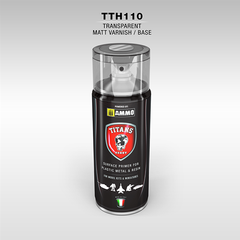 Lacquer spray for plastic, metal and resin matte transparent 400 ml TITANS HOBBY TTH110