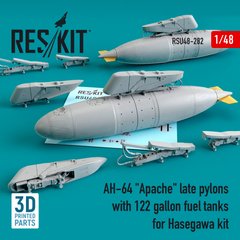 AH-64 "Apache" pylon scale model with 122 gallon fuel tanks for the Hasegawa kit (3D-, In stock