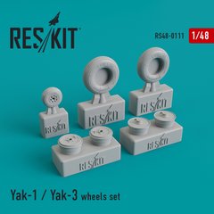 Масштабна модель Комплект коліс Yak-1 / Yak-3 (1/48) Reskit RS48-0111, Немає в наявності