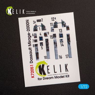 3D stickers 1:72 Mirage - 2000N for Dream Model Kelik K72051