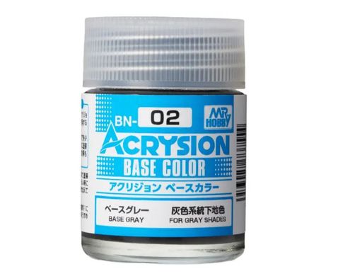 Акрилова фарба Acrysion Base Color Base Grey (18мл) Mr.Hobby BN02