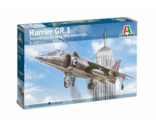 Збірна модель 1/72 літак Harrier GR 1 Transatlantic Air Race 50th Anniversary Italeri 1435