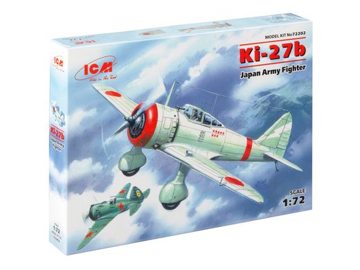 Збірна модель 1/72 літак Ki-27b, японський винищувач ICM 72202