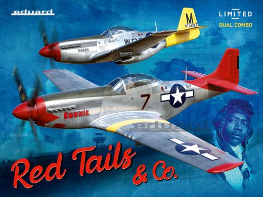Збірна модель 1/48 літаки Red Tails & Co. Limited Edition - Dual Combo Eduard 11159