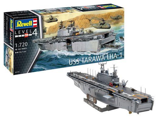 Збірна модель 1:720 Штурмовой корабель USS Tarawa LHA-1 Revell 05170
