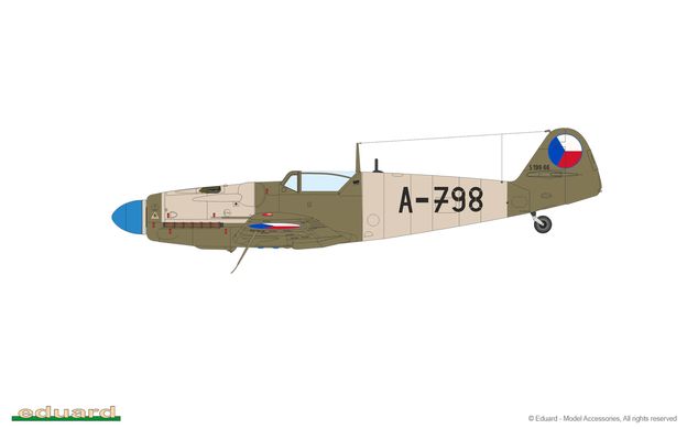 Збірна модель 1/72 літак Avia S-199 ERLA canopy ProfiPack edition Eduard 70152