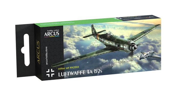 A set of Luftwaffe Ta 152s Arcus A2003 acrylic paints