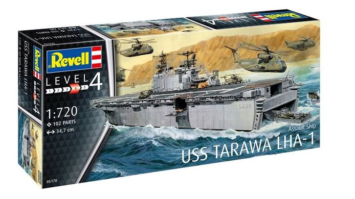 Збірна модель 1:720 Штурмовой корабель USS Tarawa LHA-1 Revell 05170