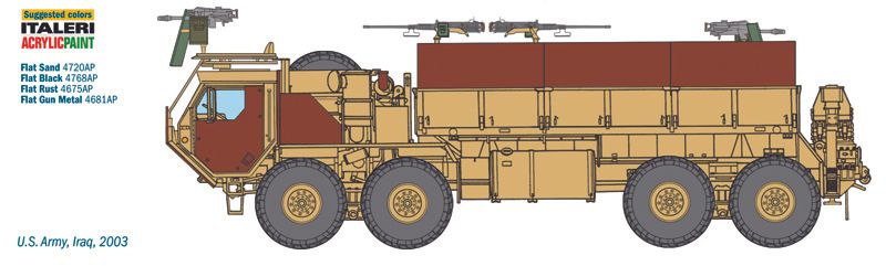 Збірна модель 1/35 важка машина HEMTT Gun Truck Italeri 6510