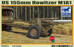 Збірна модель 1/35 американська гармата M1A1 155mm Howitzer Bronco CB35073