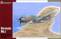 Сборная модель 1/72 винтовой самолет Bermuda Mk.I British WWII Bomber Special Hobby SH72191