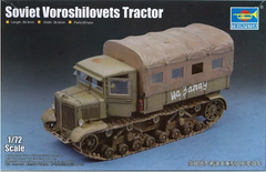 Assembled model 1/72 Soviet Voroshilovets Tractor Trumpeter tracked tractor