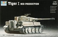 Збірна модель 1/72 танк Tiger I Mid Production Trumpeter 07243