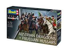 Assembled model 1/72 Austrian Dragoons and Prussian Hussars Seven Years' War Revell 02453