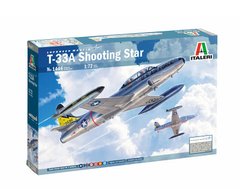 Сборная модель 1/72 самолета T-33A "Shooting Star" 1:72 Italeri 1444