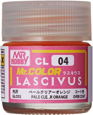 Фарба для фігур Mr. Color Lascivus (18 ml) Pale Clear Orange(блідо-оранжевий) CL01 Mr.Hobby CL04