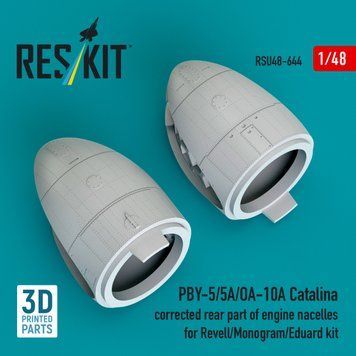 Масштабная модель 1:48 с исправленной задней частью мотогондолы PBY-5/5A/OA-10A Catalina (Revell/Monogram/Eduard) Reskit RSU48-0644