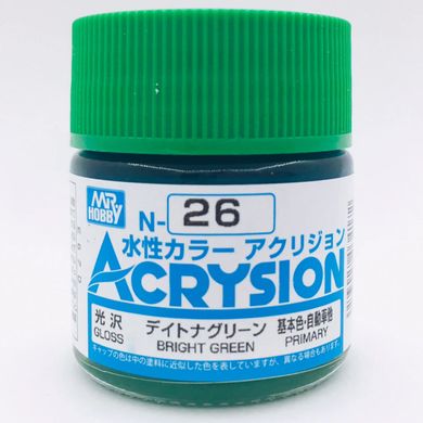 Акриловая краска Acrysion (N) Bright Green Mr.Hobby N026