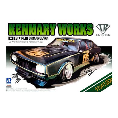 Збірна модель 1/24 автомобіля Kenmary Works LB Performance Skyline Ken&Mary 2Dr Aoshima 00981