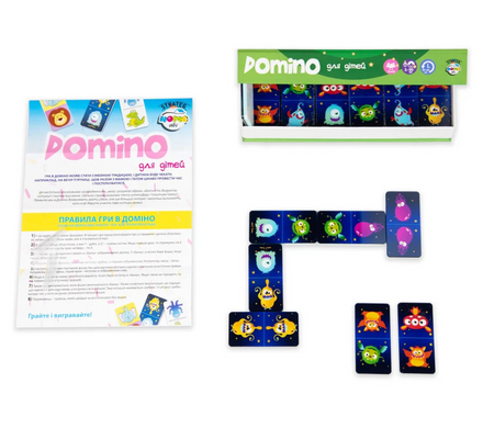 Настольная игра Strateg Domino Limited edition монстрики на украинском языке (30736)