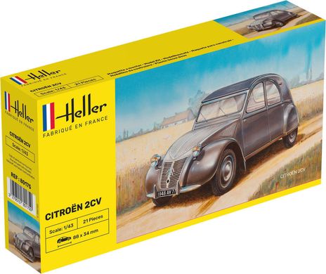 Сборная модель 1/43 автомобиль Citroen 2CV Heller 80175