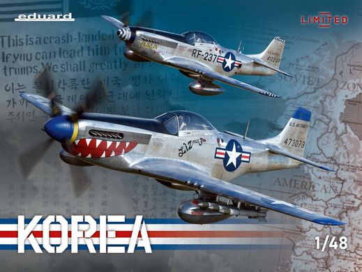 Сборная модель 1/48 самолеты Korea (P-51D, RF-51D, F-51D) Dual Combo! - Limited Edition Eduard 11161