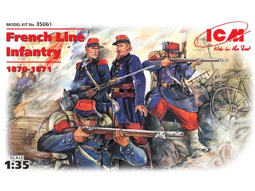Фигуры 1/35 Французская линейная пехота (1870-1871г) ICM 35061