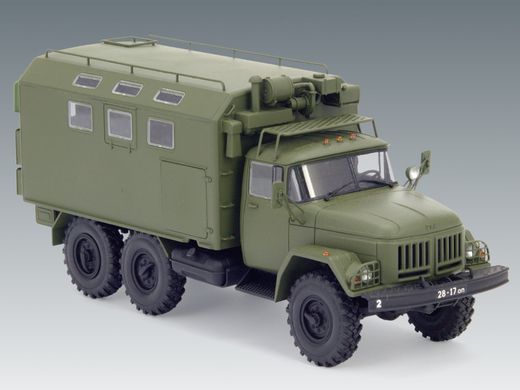 Assembled model 1/35 ZIL-131 KSHM, Soviet military vehicle ICM 35517