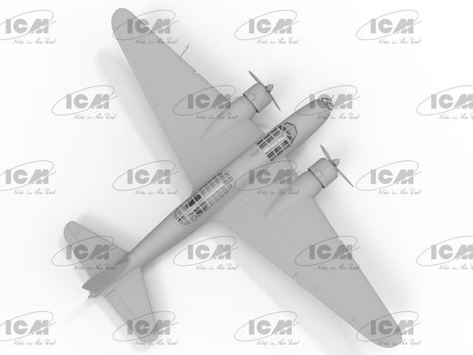 Збірна модель 1/72 літак Ki-21-Ib "Sally", японський важкий бомбардувальник (100% нові форми) ICM 72203