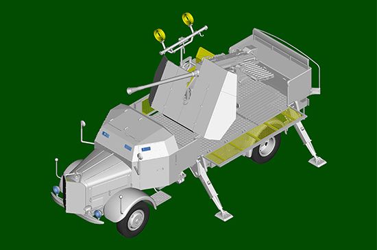 Prefab model 1/35 armored car L4500A equipped with anti-aircraft gun 5cmFlak41 II Trumpeter 09594