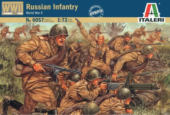 Сборная модель 1/72 фигуры русская пехота Второй мировой войны Italeri 6057